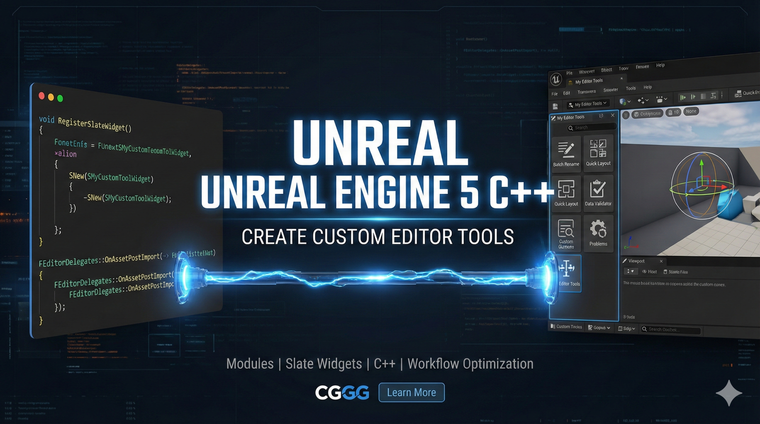 UE5 C++ 自定义编辑器工具：Slate 控件、插件开发与流程优化-CG Tuto