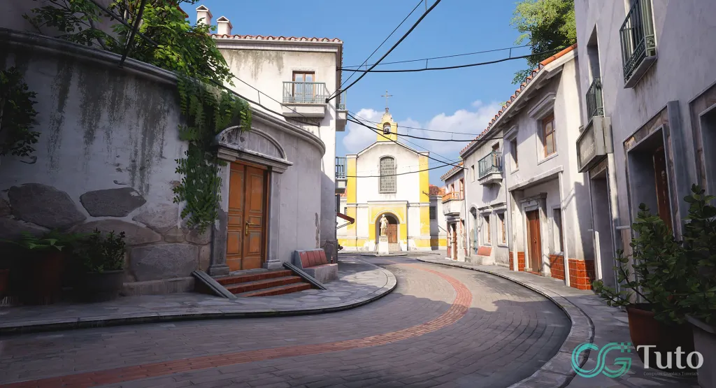 图片[1]-3D 环境艺术大师课：西班牙小镇全流程-CG Tuto