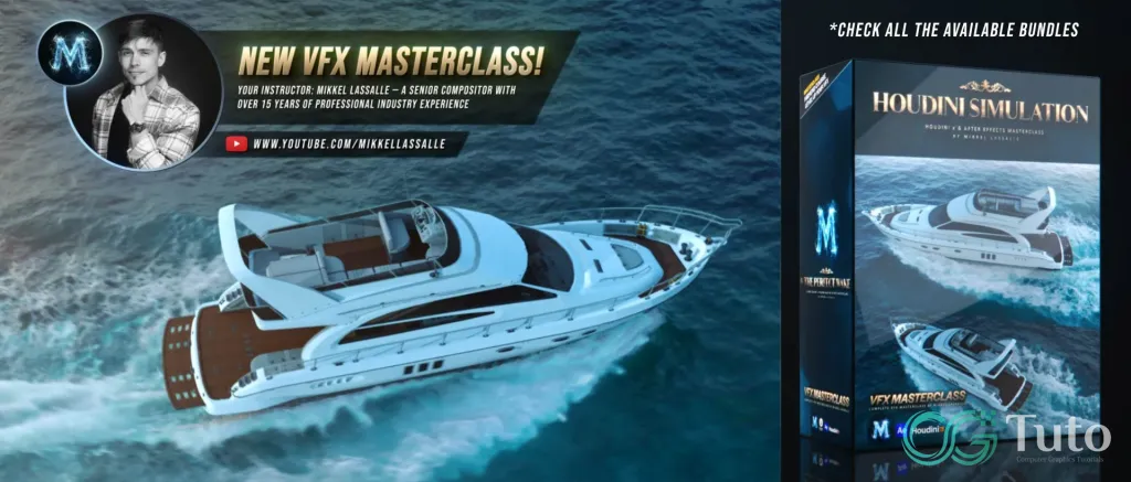 图片[1]-Houdini+AE 船行尾迹特效大师课：从流体物理模拟到 AOV 多通道合成-CG Tuto