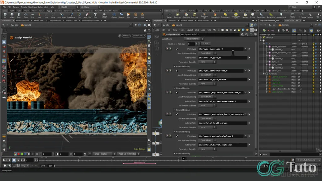 图片[3]-Houdini 电影级油桶爆炸特效：Axiom 与 Karma XPU 全流程教学-CG Tuto