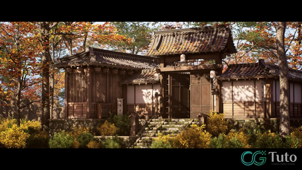 图片[1]-环境艺术大师课：UE5日式寺庙场景全流程-CG Tuto