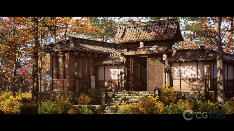 环境艺术大师课：UE5日式寺庙场景全流程-CG Tuto