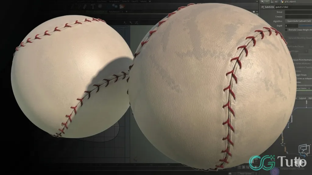 图片[1]-Houdini 棒球程序化建模核心工作流-CG Tuto