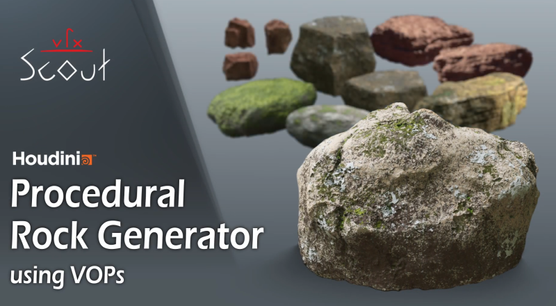 Houdini VOPs 程序化岩石生成工具-CG Tuto