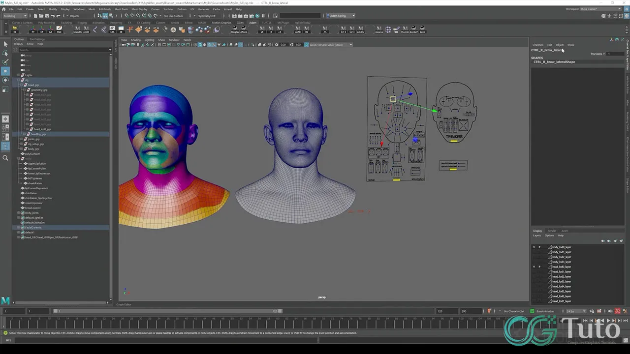 图片[3]-Maya 高级面部 Blendshape 视频教程-CG Tuto