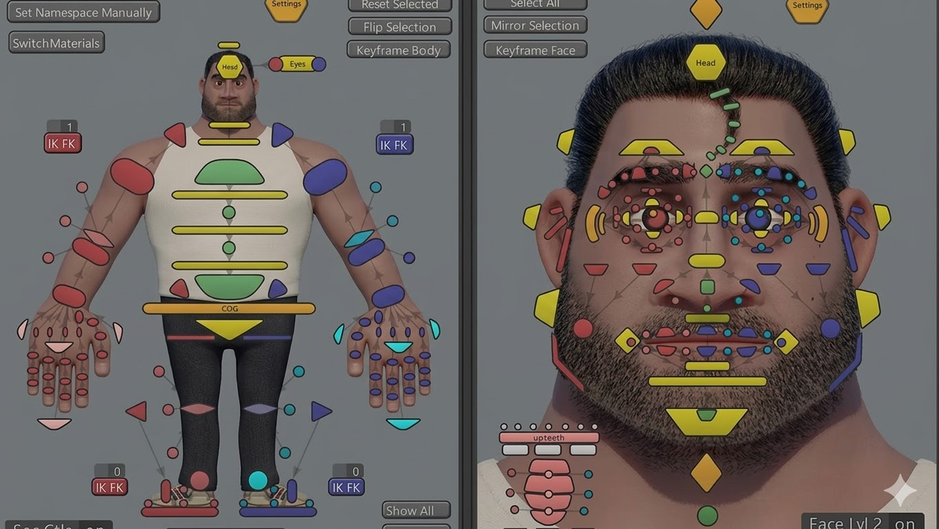 迪士尼专家： Maya 高级身体面部绑定（身体+面部）-CG Tuto