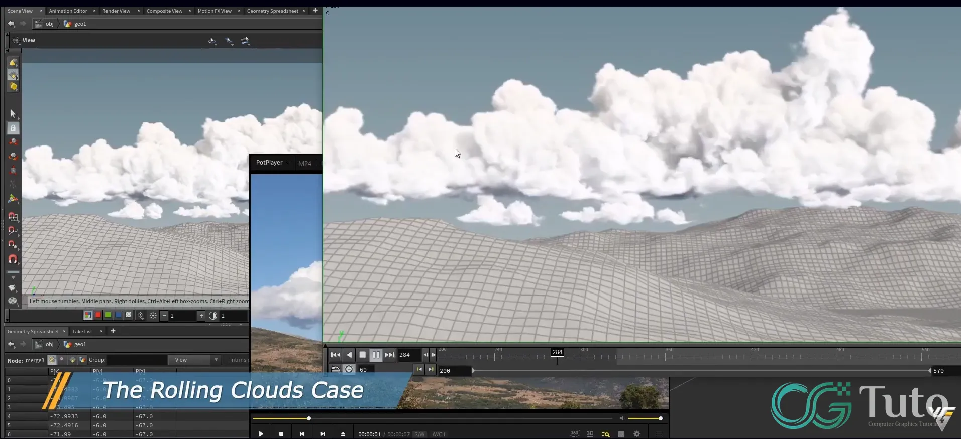 图片[3]-Houdini Pyro 写实动态云海-CG Tuto