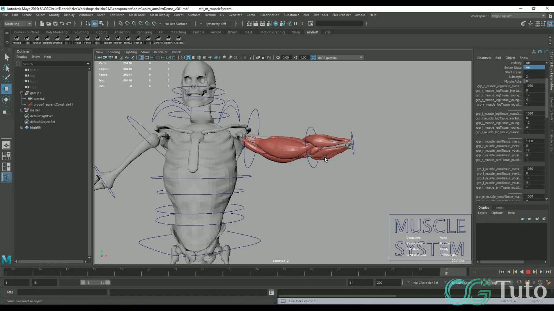 图片[3]-Maya Ziva 高级生物肌肉系统-CG Tuto