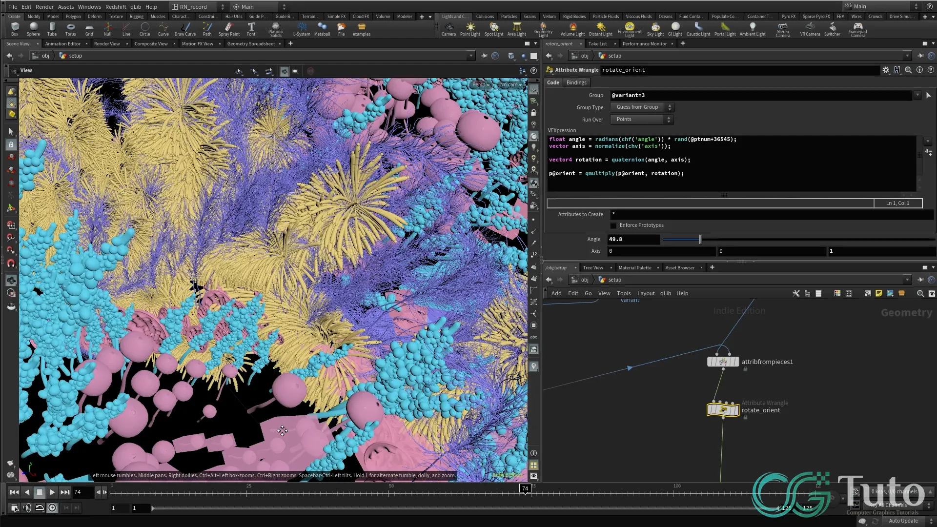 图片[4]-Houdini 花卉生长开花-CG Tuto