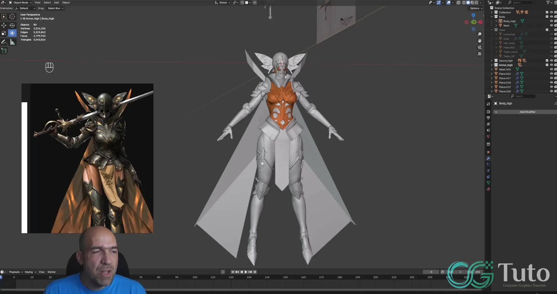 图片[2]-Blender 游戏角色全流程——蛾女-CG Tuto