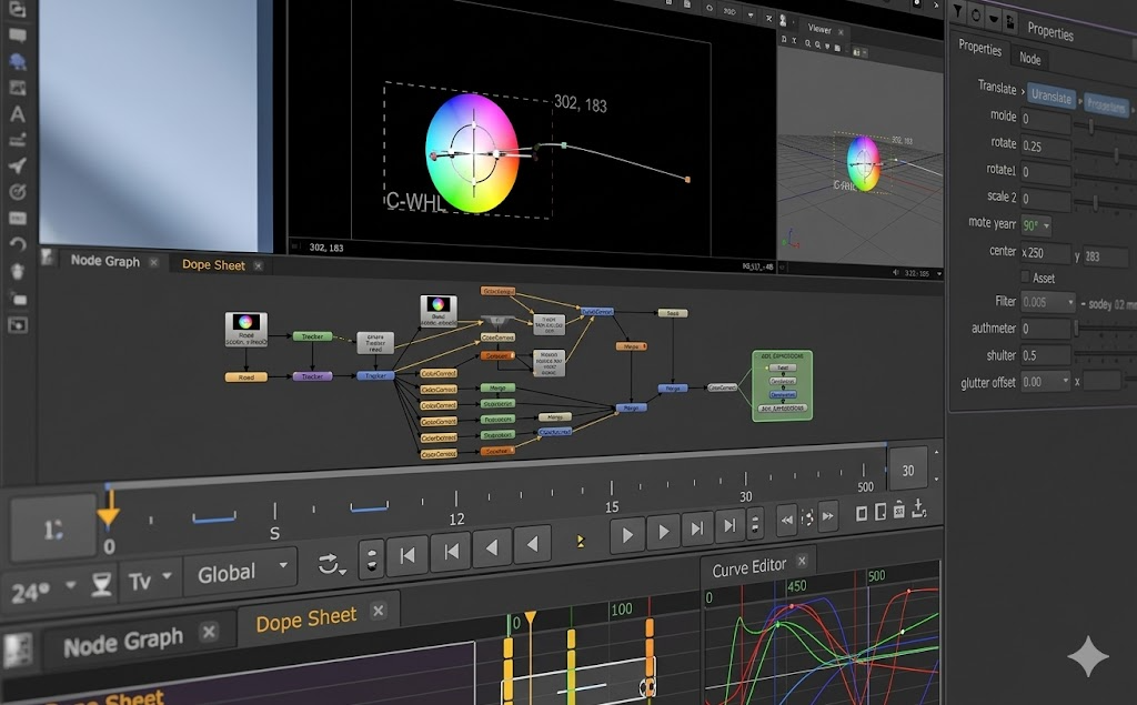 NUKE 曲线编辑器与关键帧列表实战-CG Tuto