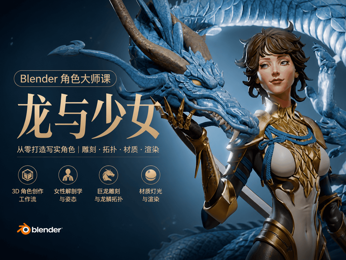 Blender角色大师课：龙与少女-CG Tuto