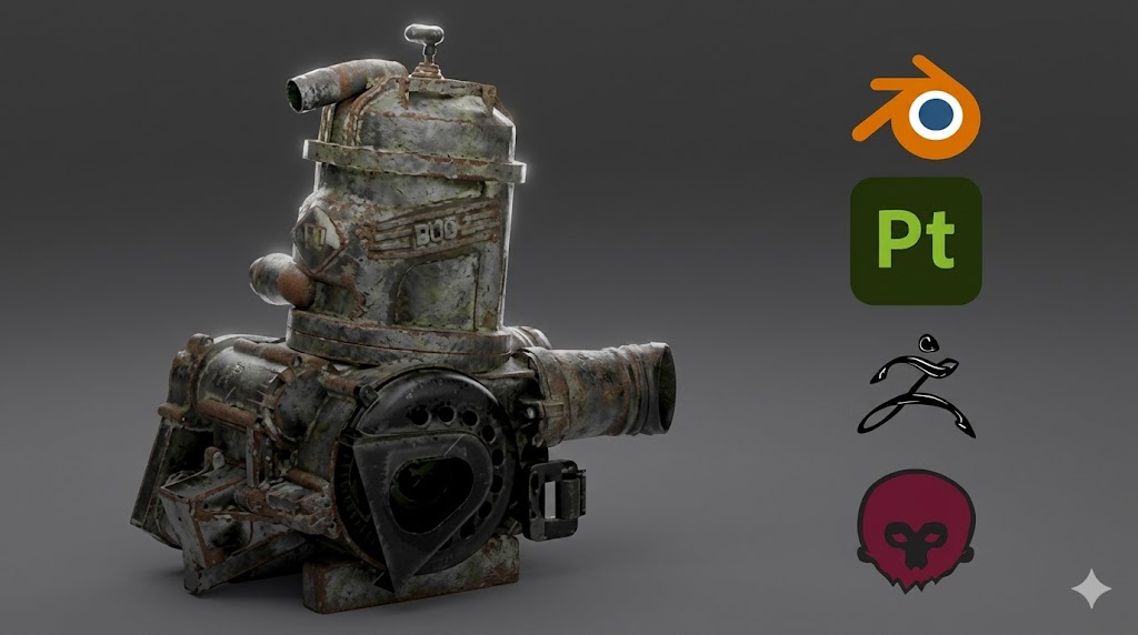 Blender 与 SP 游戏道具全流程-CG Tuto