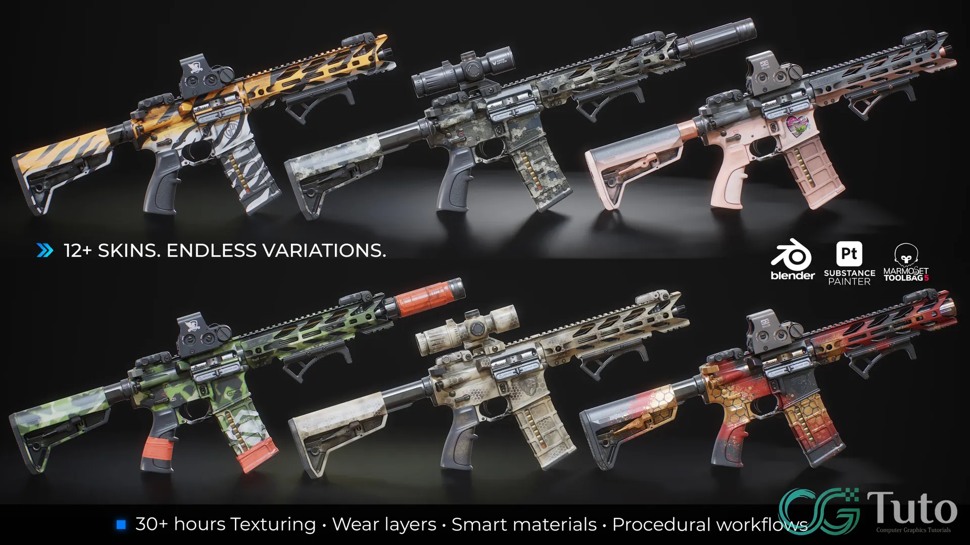 图片[3]-硬表面大师班：AR-15终极武器全流程-CG Tuto