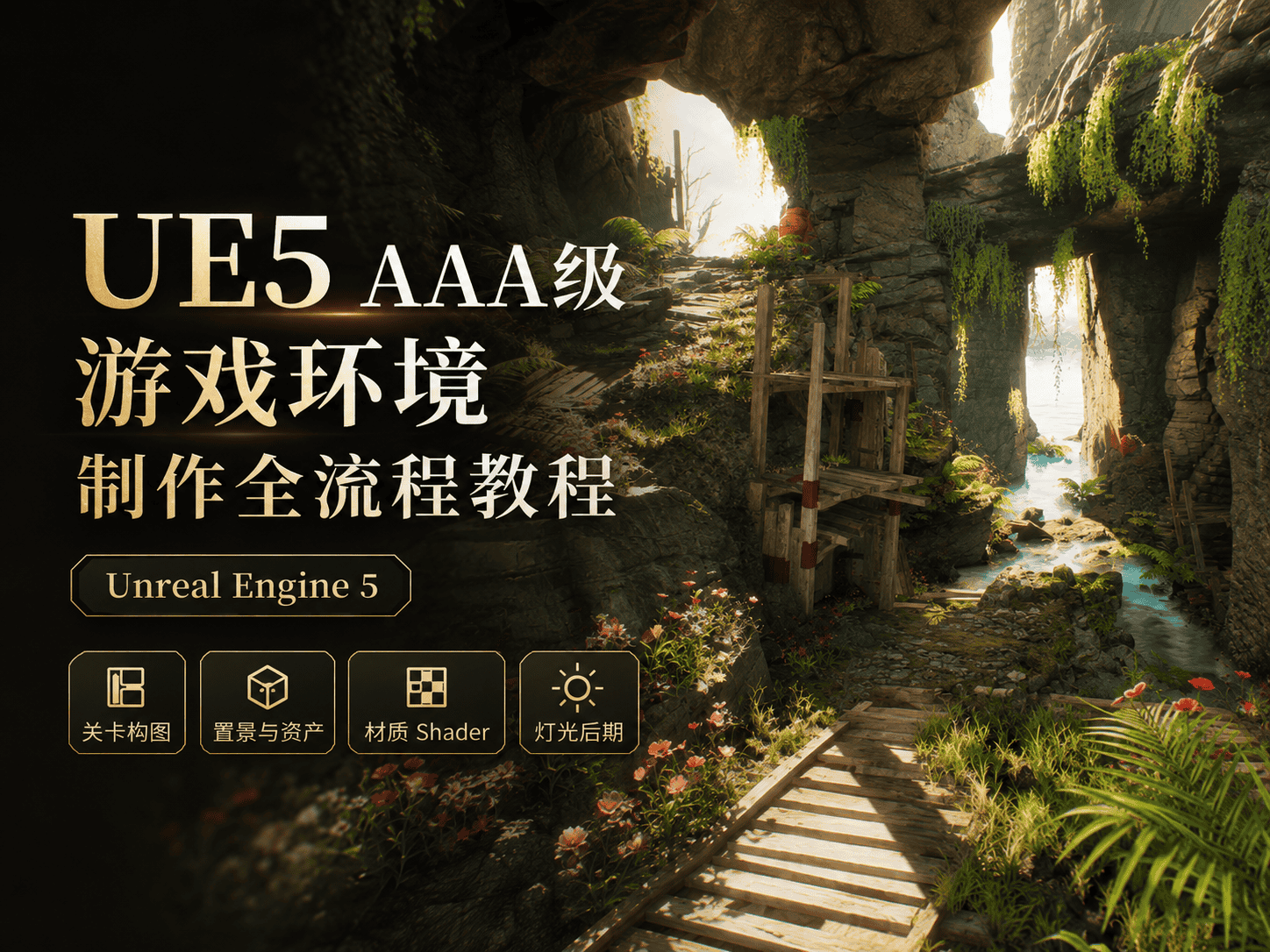UE5 3A级游戏环境制作全流程教程-CG Tuto