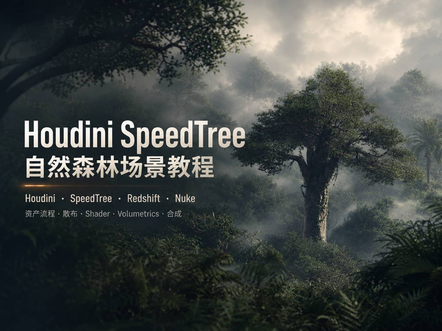 Houdini SpeedTree 自然森林场景教程-CG Tuto