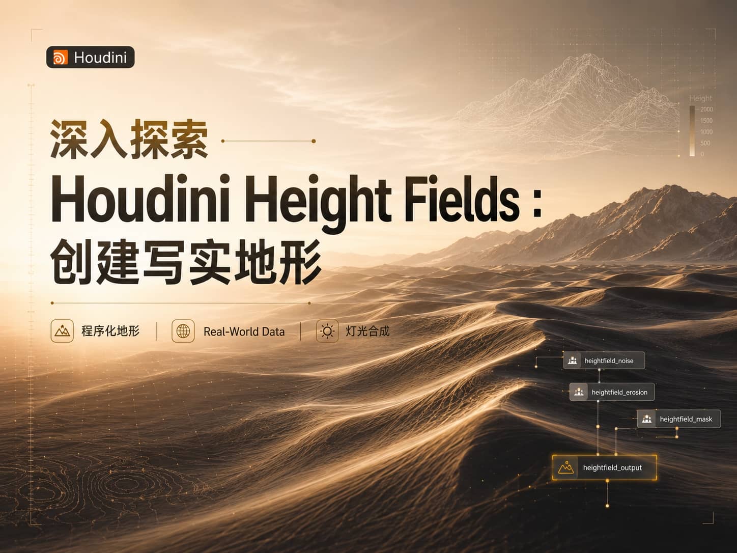 深入探索 Houdini Height Fields：创建写实地形-CG Tuto