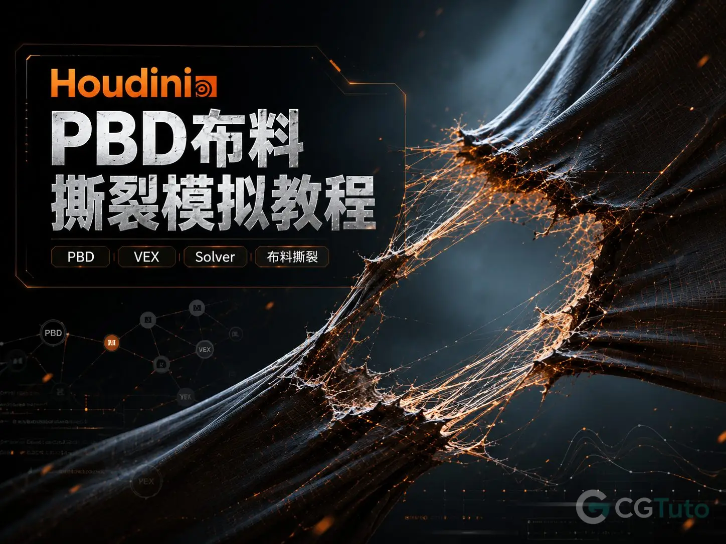 图片[1]-Houdini PBD布料撕裂模拟教程-CG Tuto