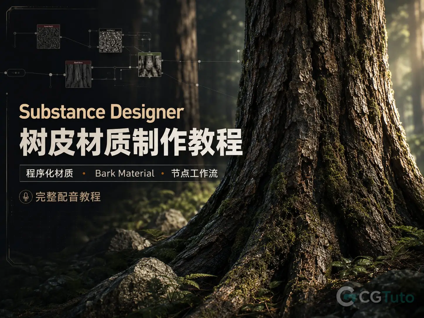 图片[1]-Substance Designer树皮材质制作教程-CG Tuto