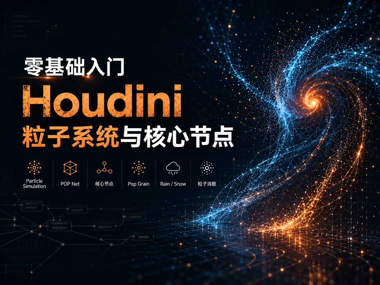 零基础入门 Houdini 粒子系统与核心节点-CG Tuto