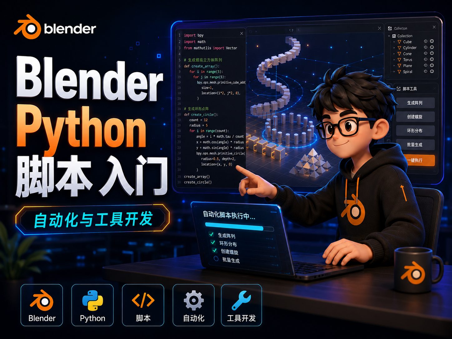 Blender Python脚本入门：自动化与工具开发-CG Tuto