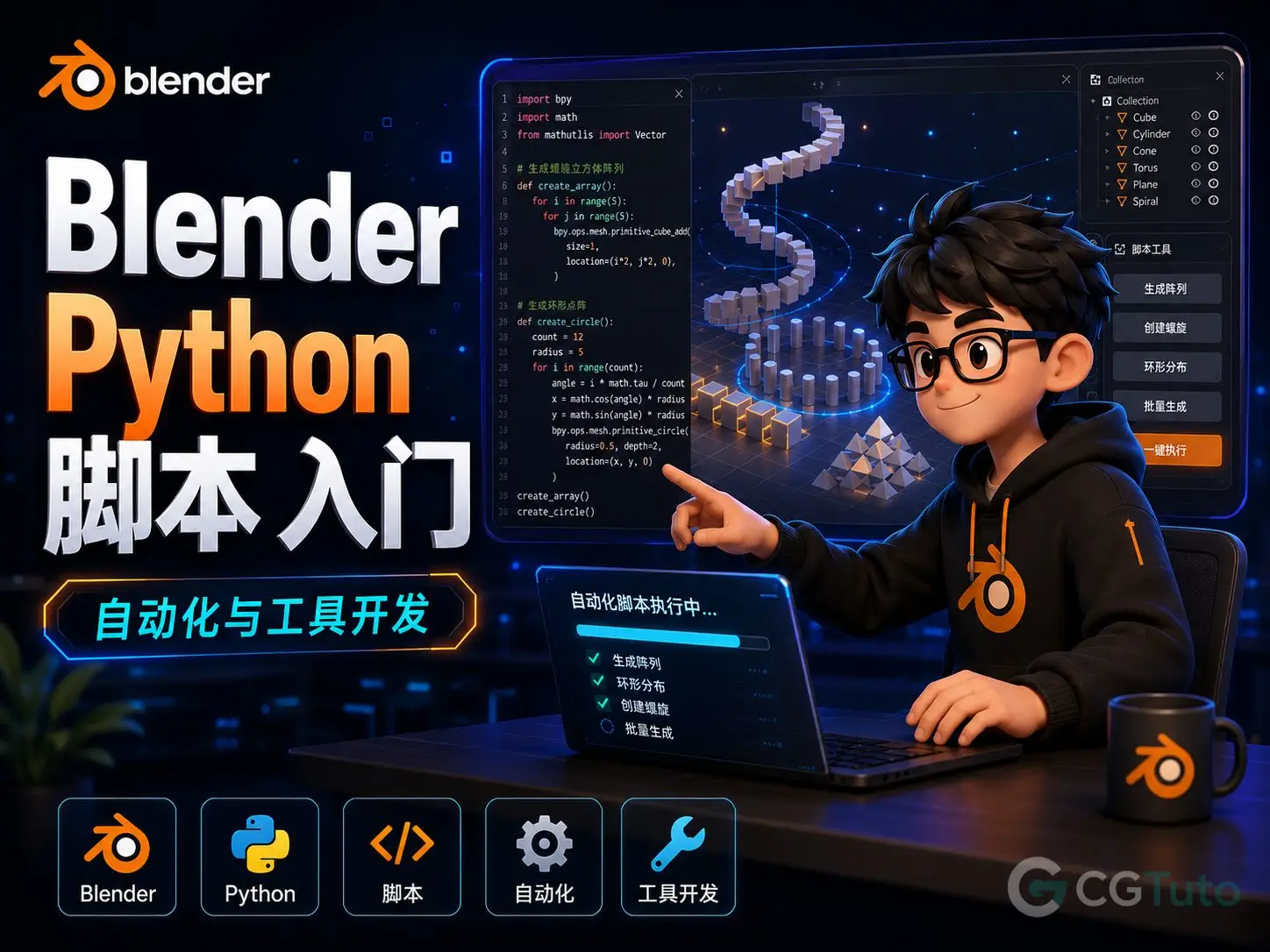 图片[1]-Blender Python脚本入门：自动化与工具开发-CG Tuto