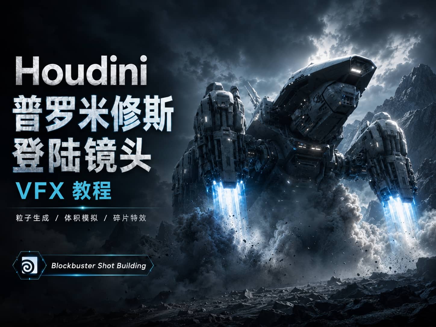 Houdini 普罗米修斯登陆镜头 VFX 教程-CG Tuto