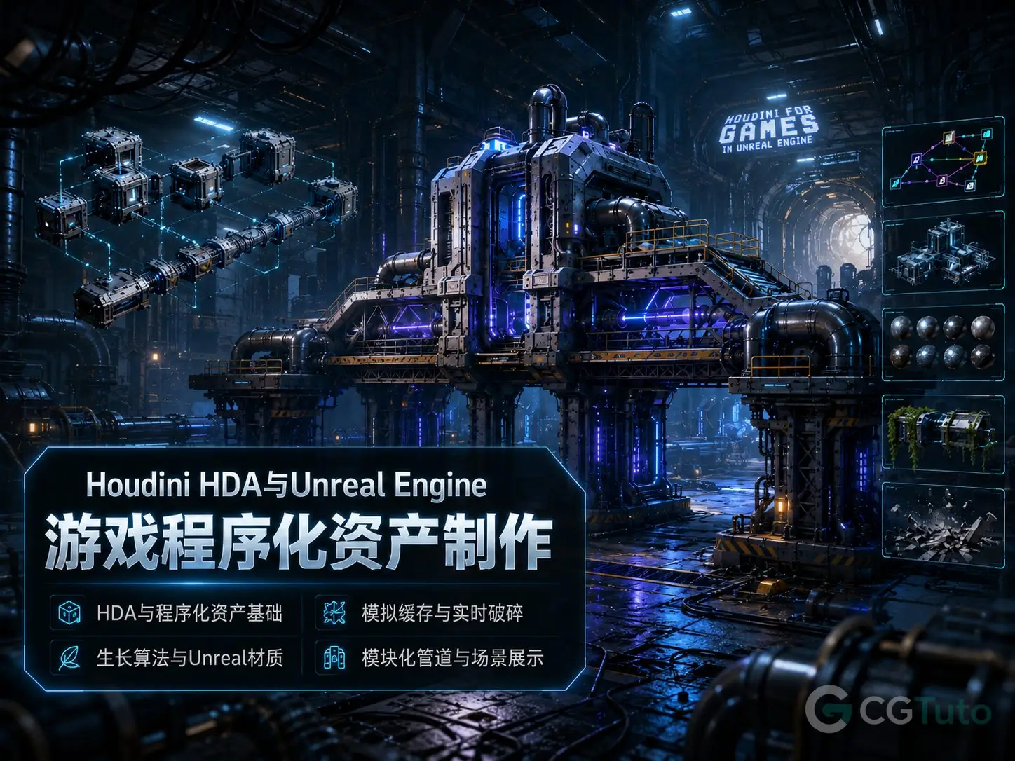 图片[1]-Houdini HDA与Unreal Engine游戏资产制作-CG Tuto