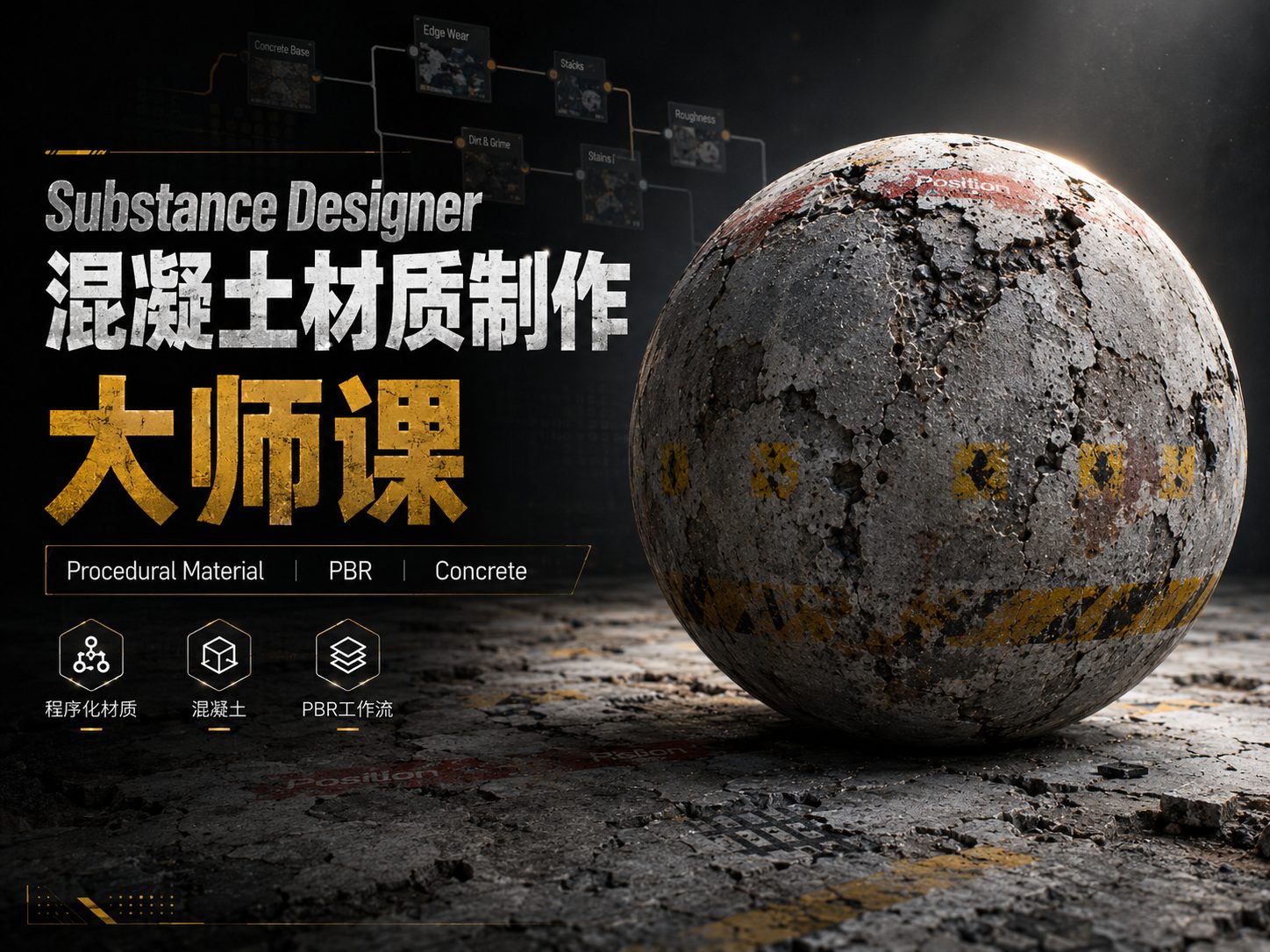 Substance Designer混凝土材质制作大师课-CG Tuto