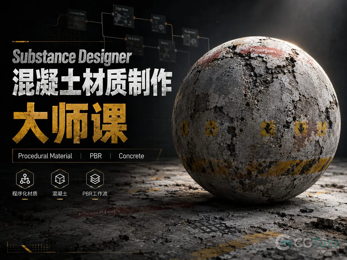 图片[1]-Substance Designer混凝土材质制作大师课-CG Tuto