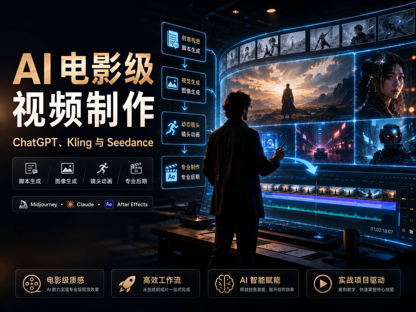 AI 电影级视频制作：ChatGPT、Kling 与 Seedance-CG Tuto