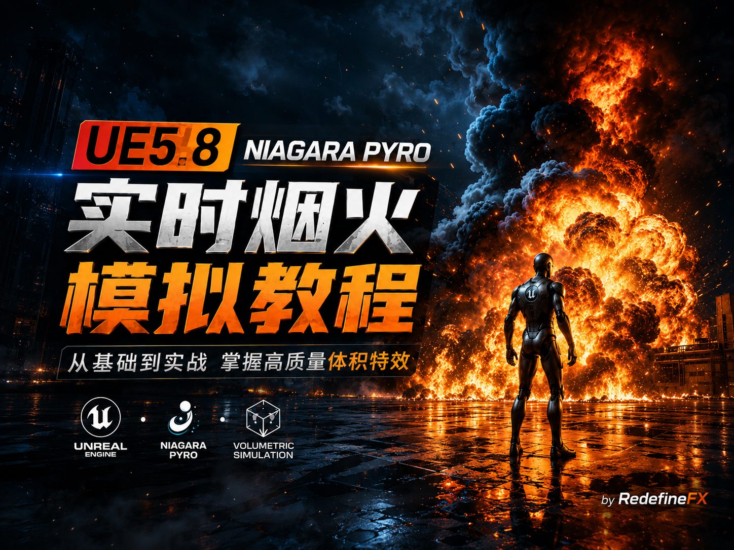 UE5.8 Niagara Pyro 实时烟火模拟教程-CG Tuto