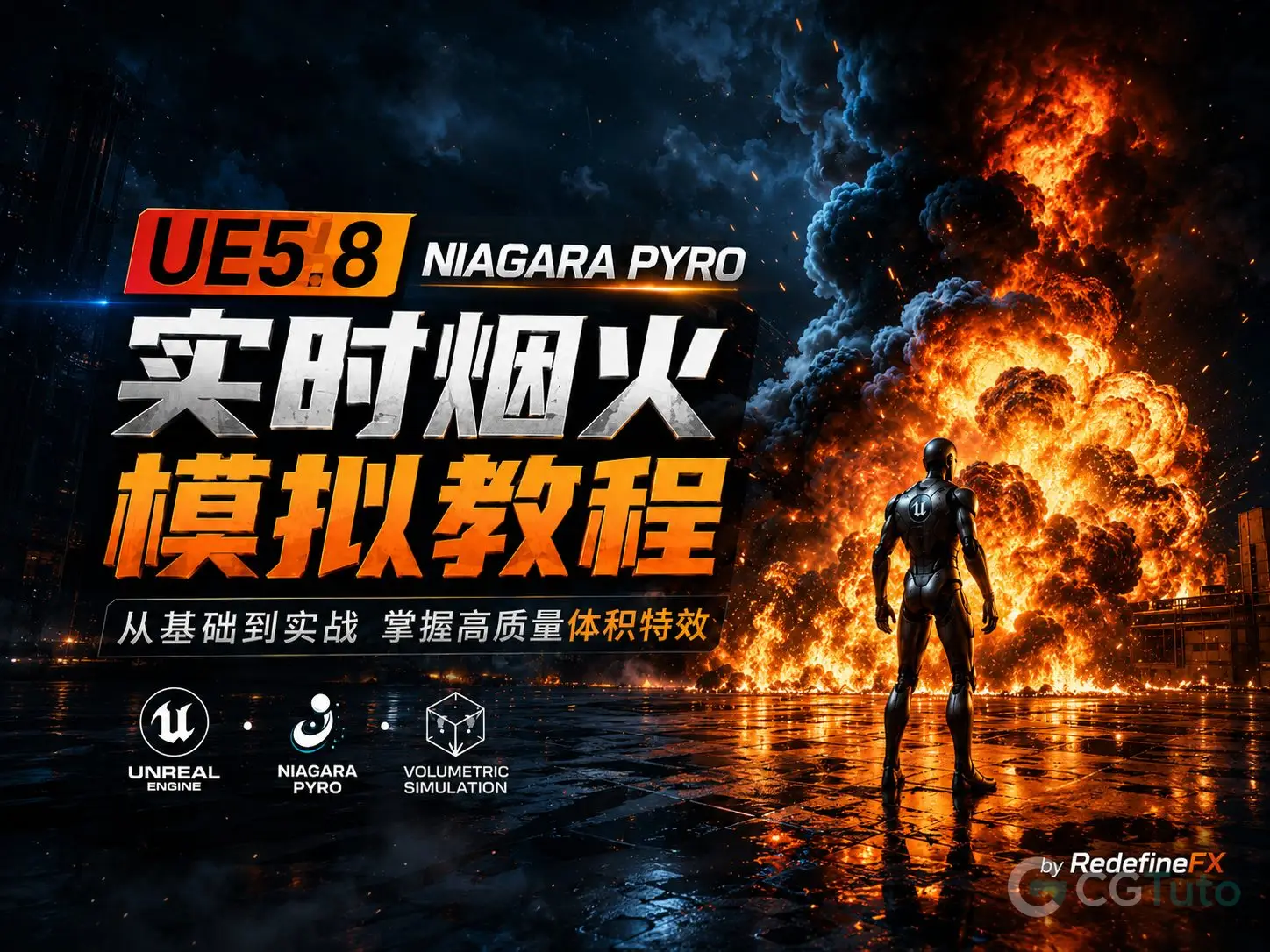 图片[1]-UE5.8 Niagara Pyro 实时烟火模拟教程-CG Tuto