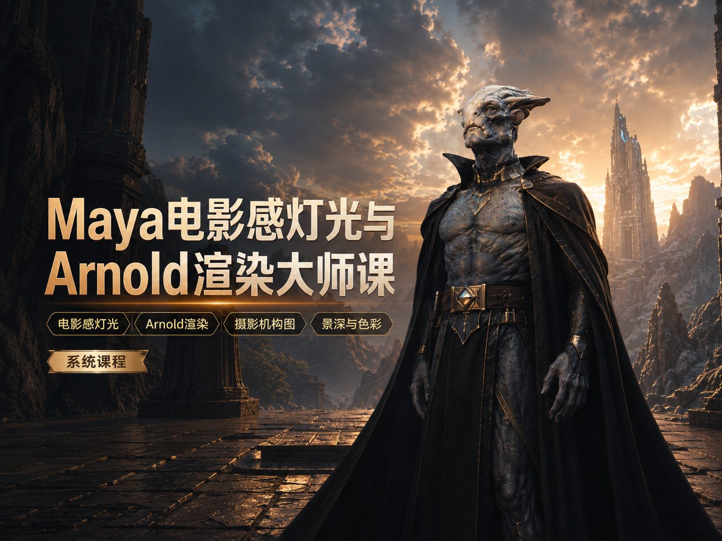 Maya电影感灯光与Arnold渲染大师课-CG Tuto