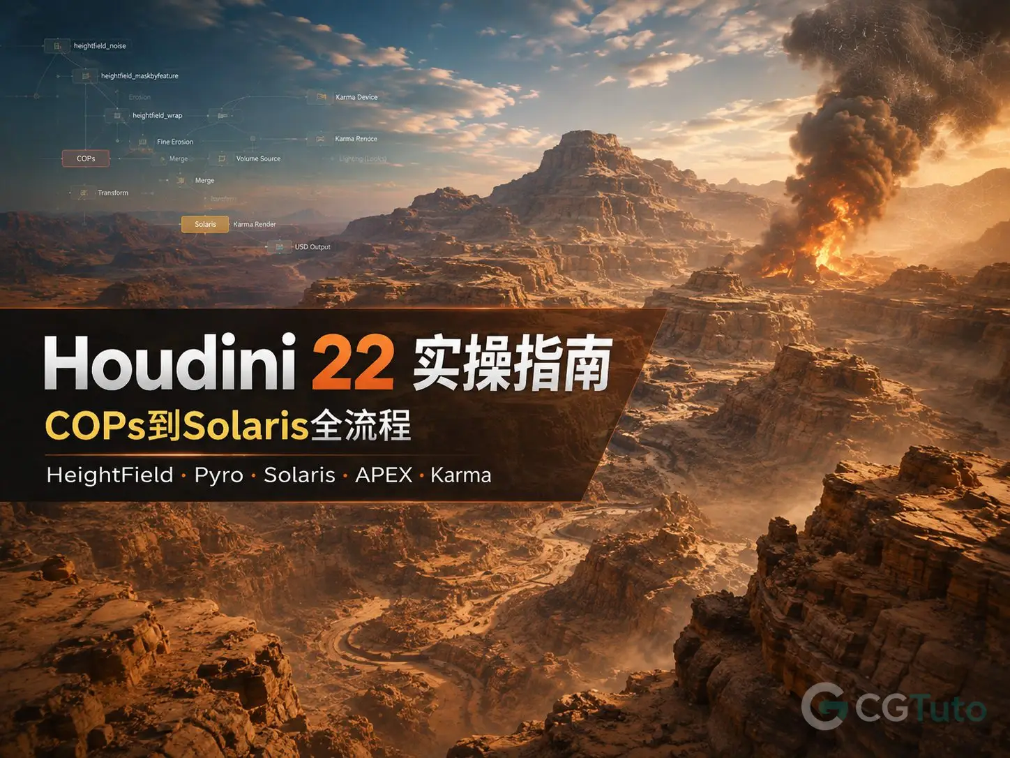图片[1]-Houdini 22 实操指南：COPs到Solaris全流程-CG Tuto