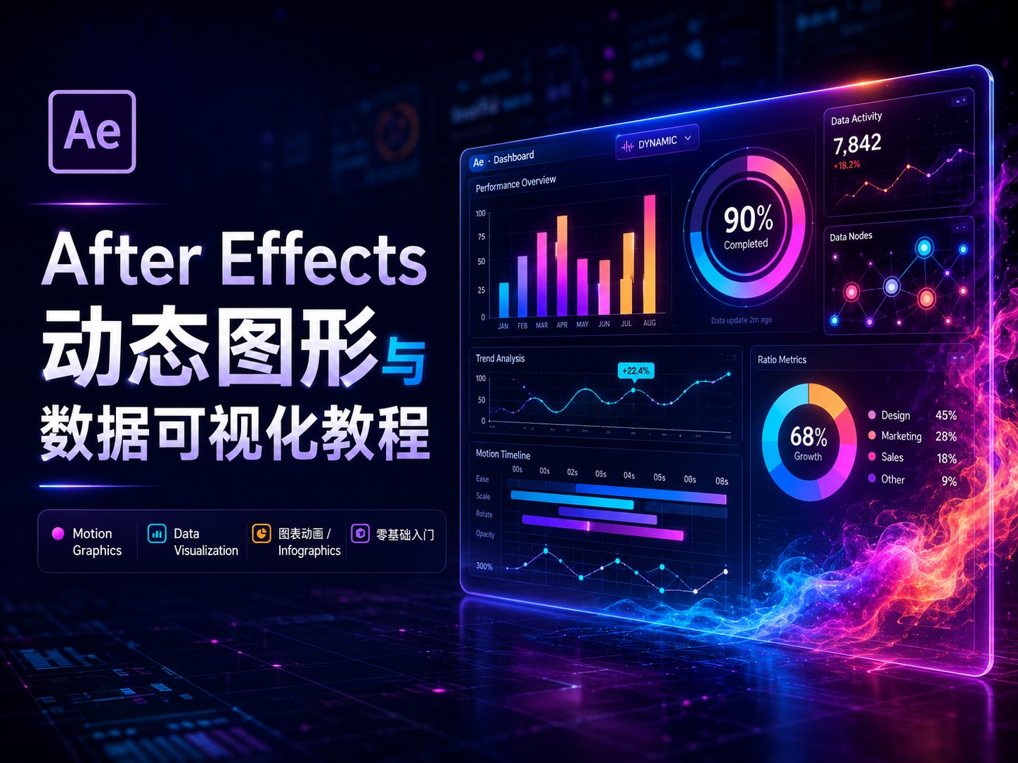 After Effects动态图形与数据可视化教程-CG Tuto