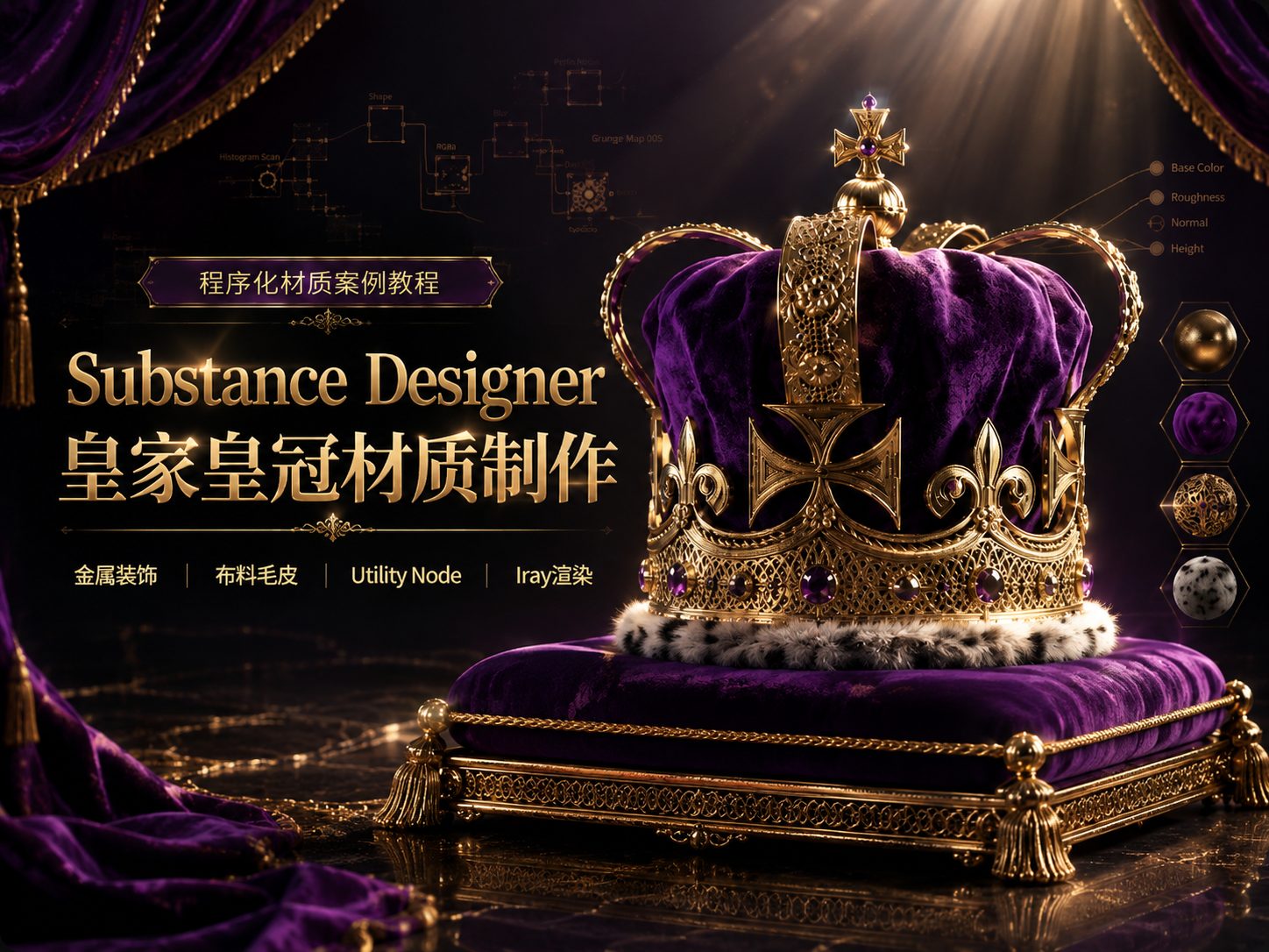 Substance Designer皇家皇冠材质制作-CG Tuto