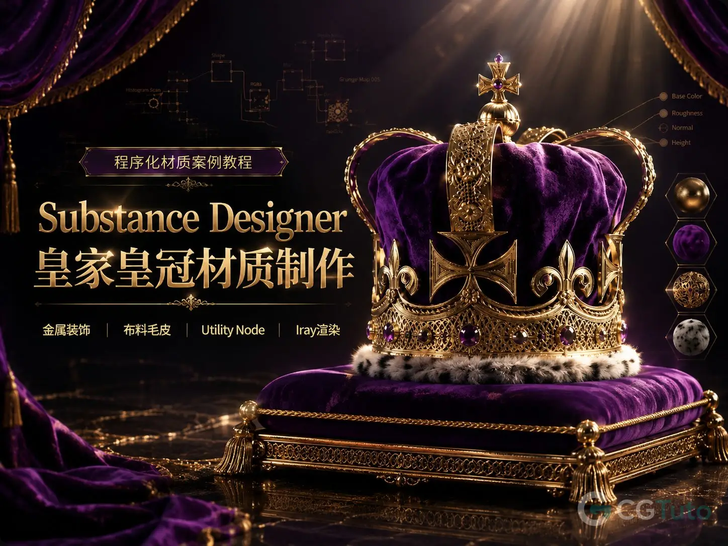 图片[1]-Substance Designer皇家皇冠材质制作-CG Tuto