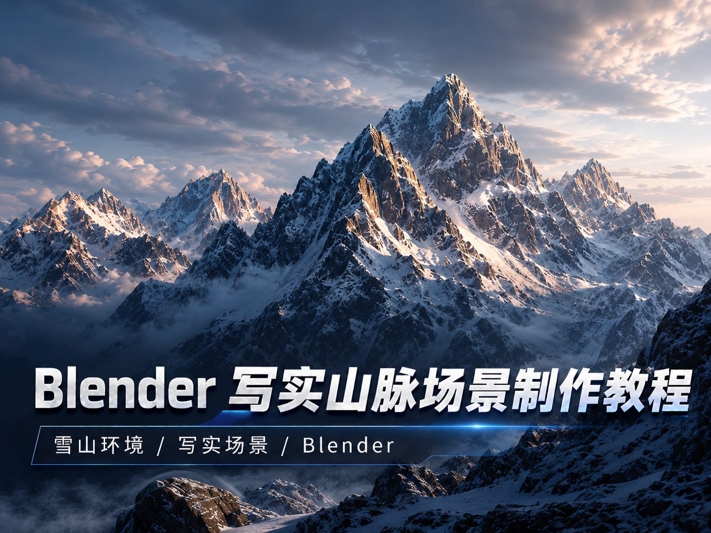Blender写实山脉场景制作教程-CG Tuto