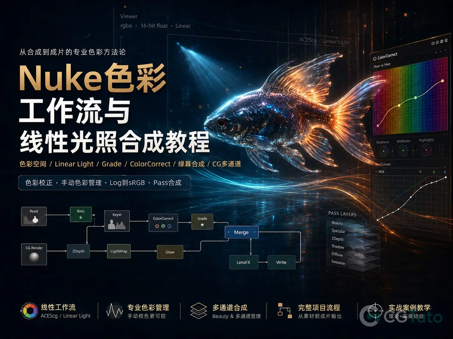 图片[1]-Nuke色彩工作流与线性光照合成教程-CG Tuto
