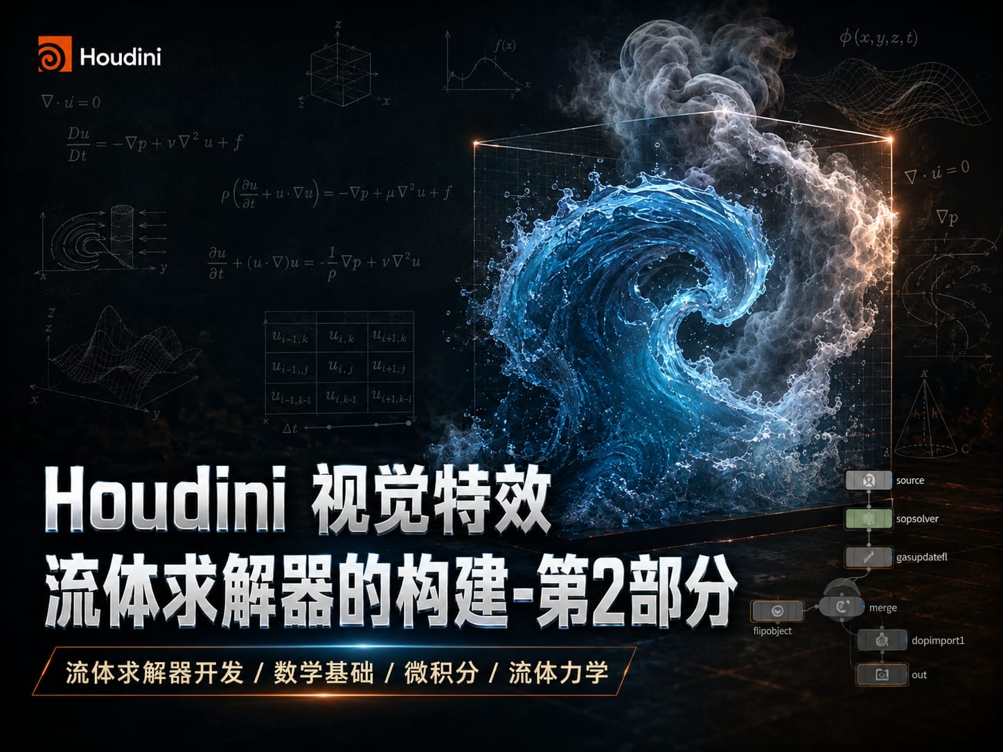 Houdini 视觉特效流体求解器的构建-第2 部分-CG Tuto