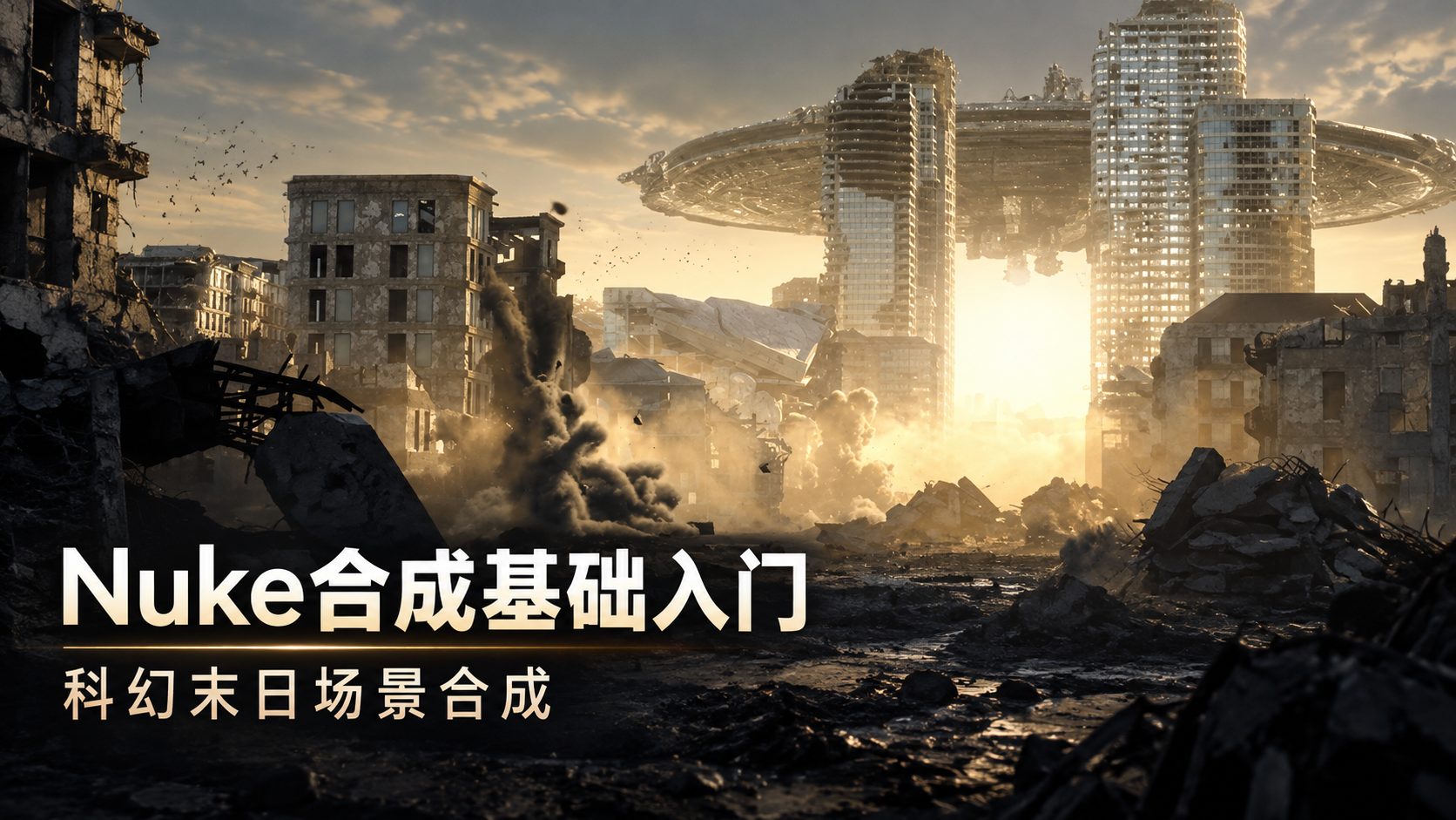 Nuke合成基础入门：科幻末日场景合成-CG Tuto