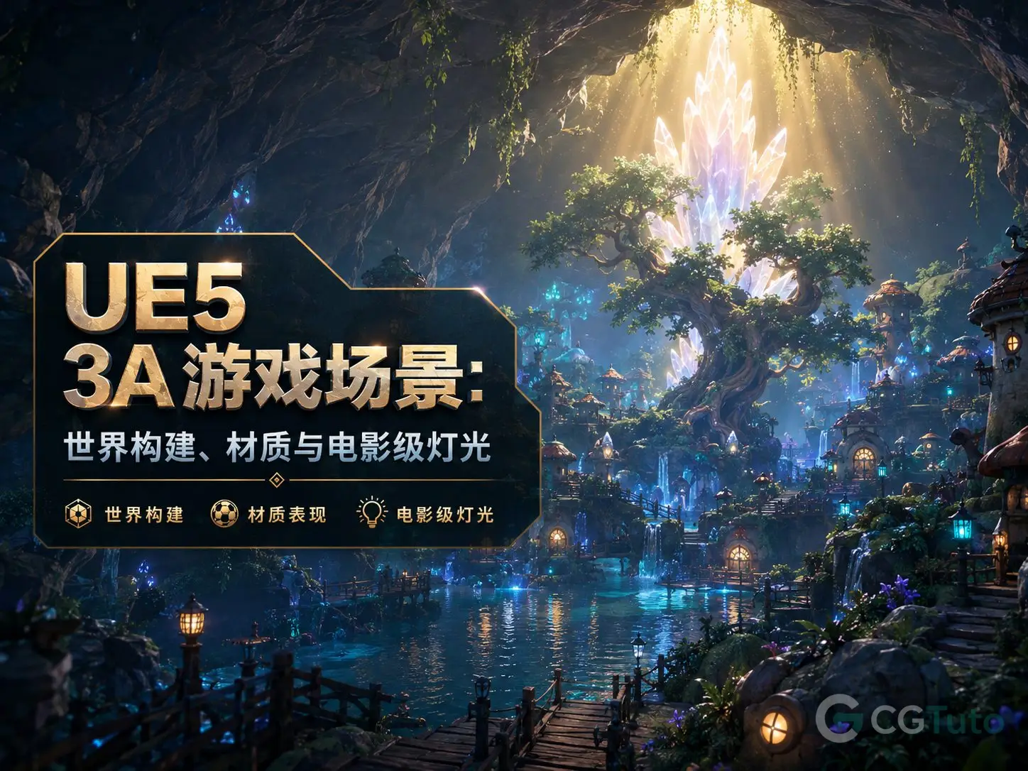 图片[1]-UE5 3A游戏场景：世界构建、材质与电影级灯光-CG Tuto
