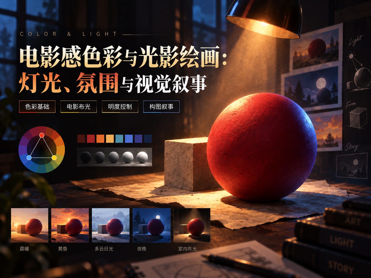 电影感色彩与光影绘画：灯光、氛围与视觉叙事-CG Tuto