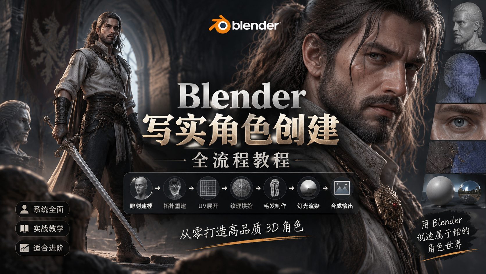 Blender写实角色创建全流程教程-CG Tuto
