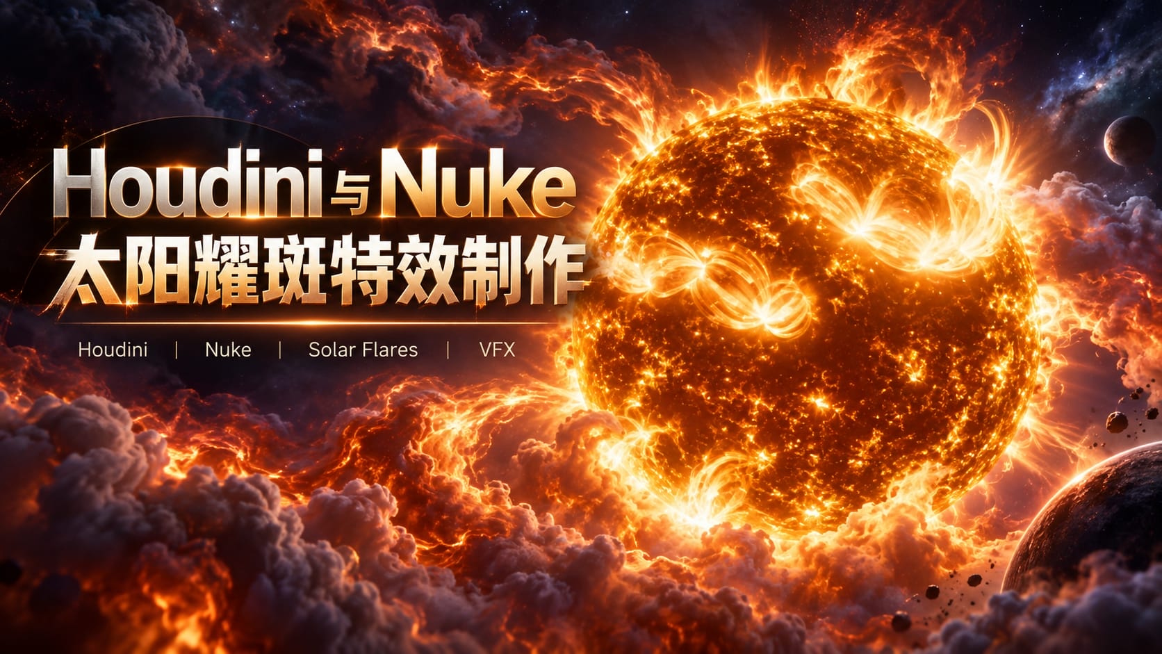 Houdini与Nuke太阳耀斑特效制作-CG Tuto