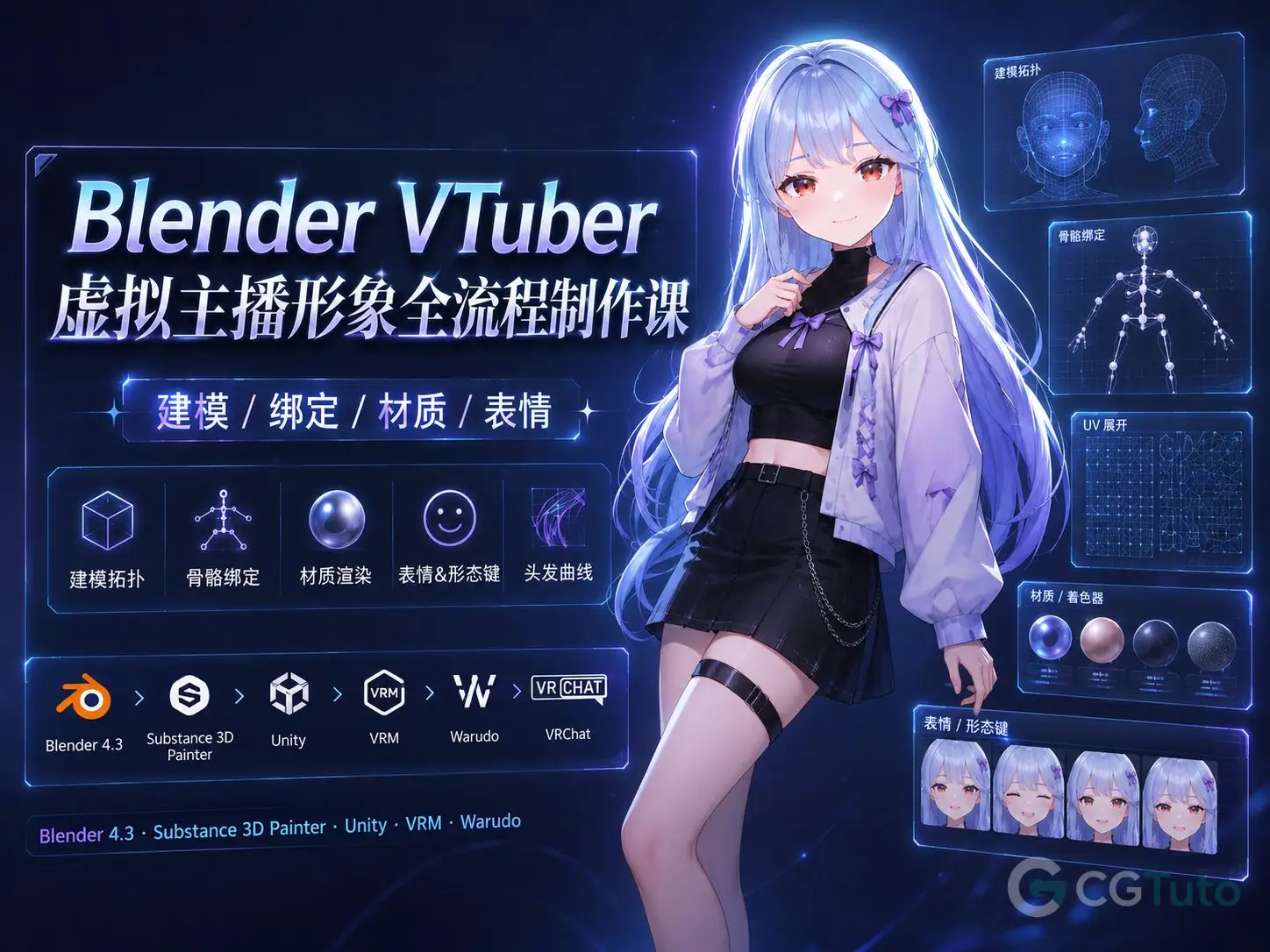 图片[1]-Blender VTuber 虚拟主播形象全流程制作课-CG Tuto
