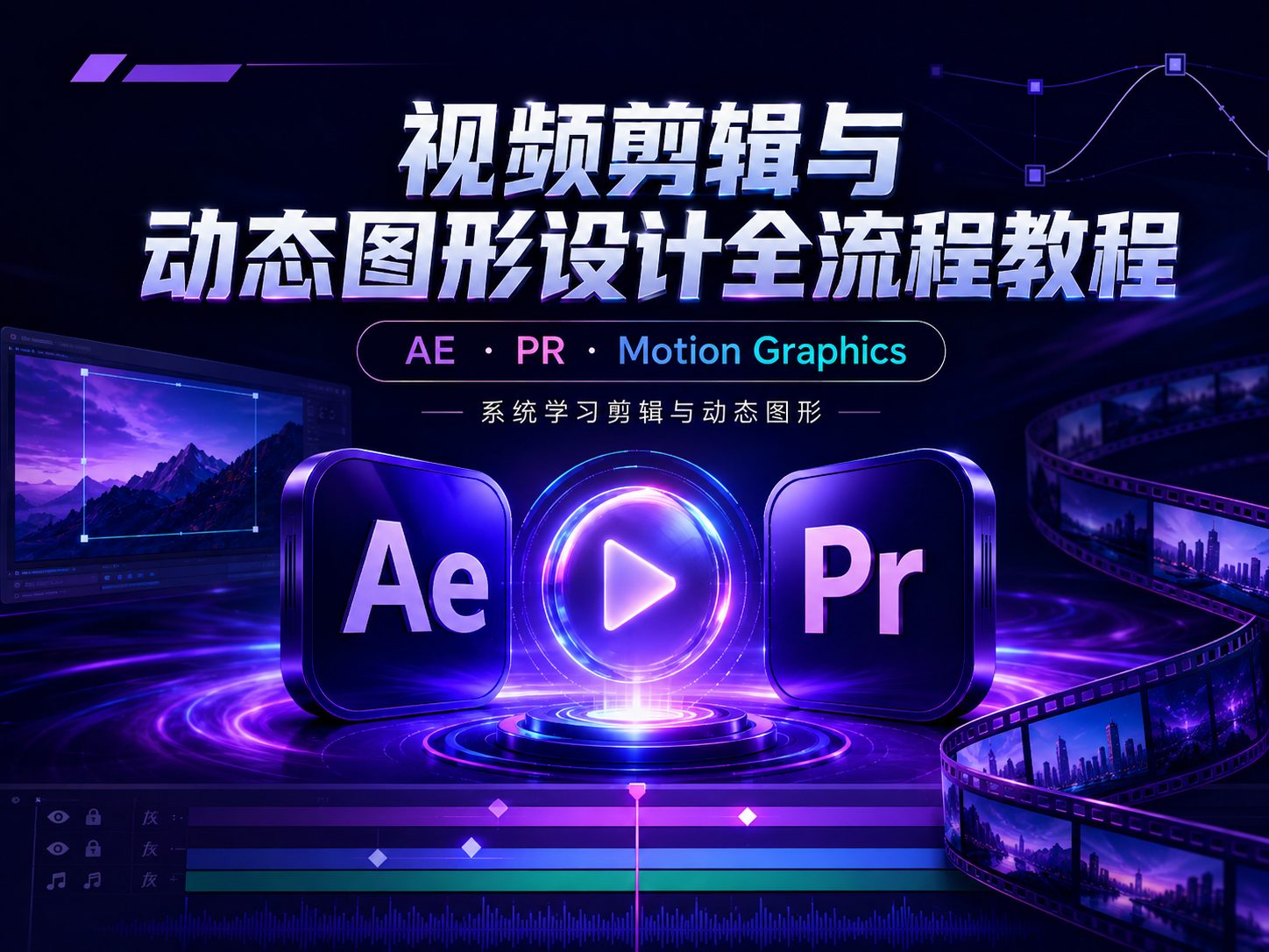 视频剪辑与动态图形设计全流程教程-CG Tuto