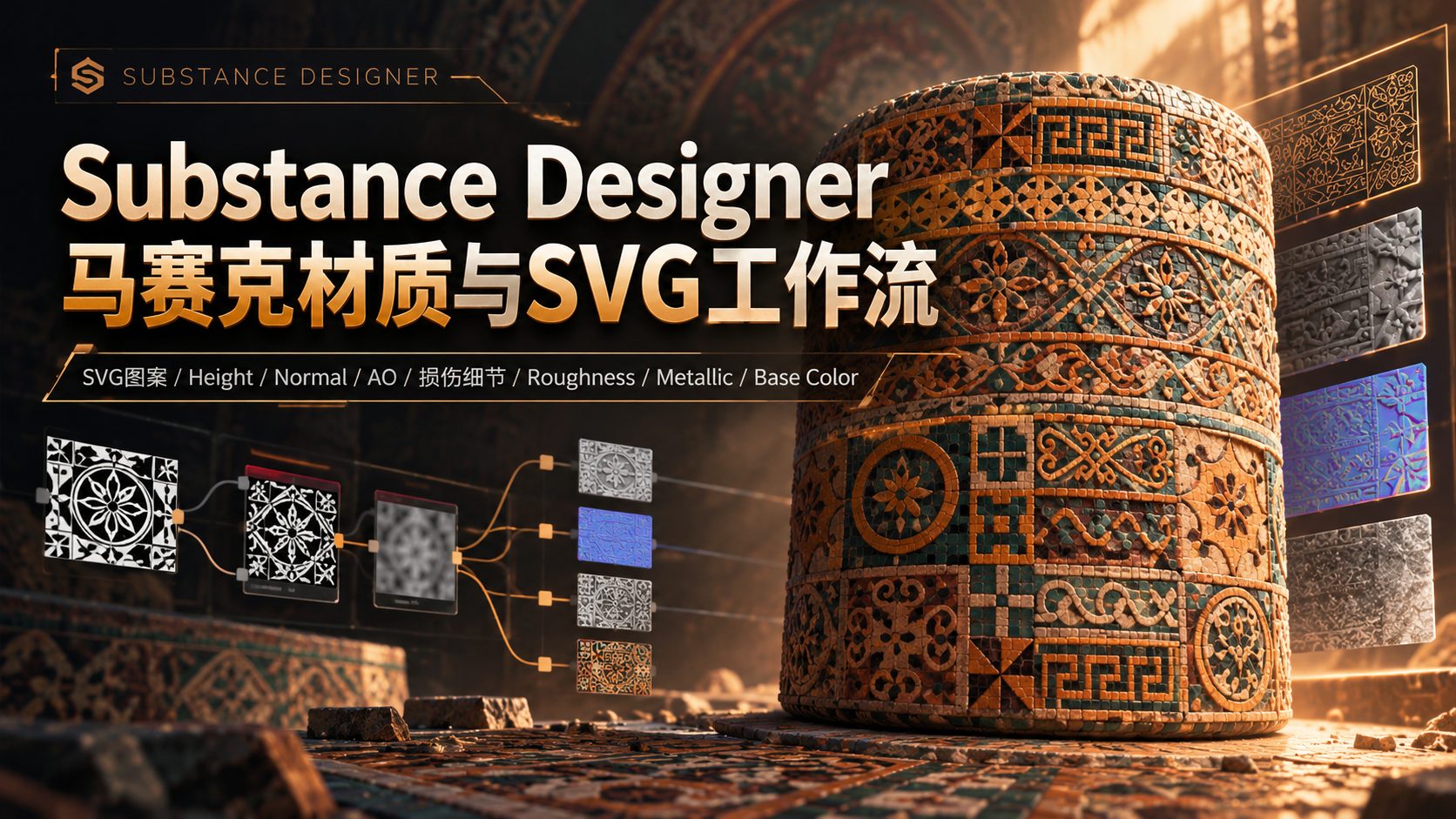 Substance Designer马赛克材质与SVG工作流-CG Tuto