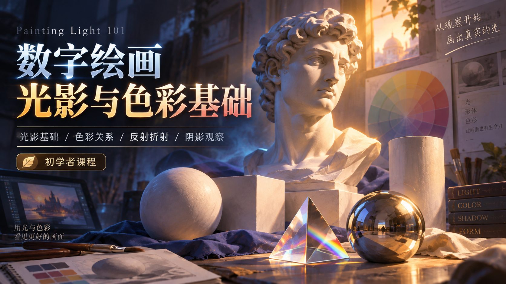 Painting Light 101：数字绘画光影与色彩基础-CG Tuto